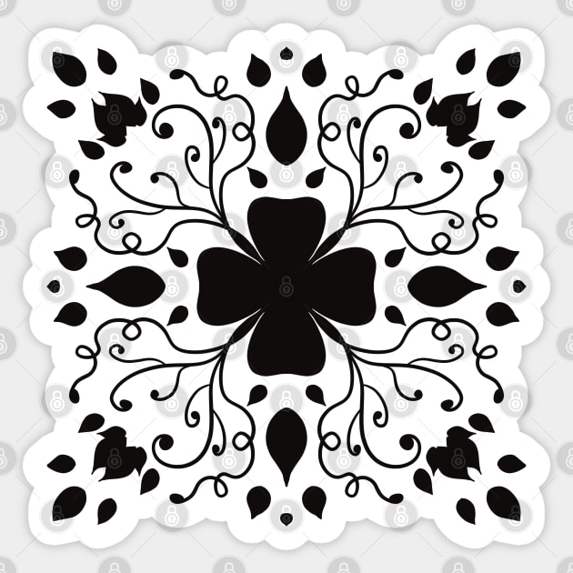 Black Clover Pattern Sticker by Xatutik-Art